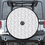 Doodle Bull Terrier Pattern Print Tire Cover With Camera Hole