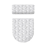 Doodle Bull Terrier Pattern Print Toilet Lid And Tank Cover Set