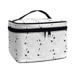 Doodle Bull Terrier Pattern Print Travel Makeup Bag