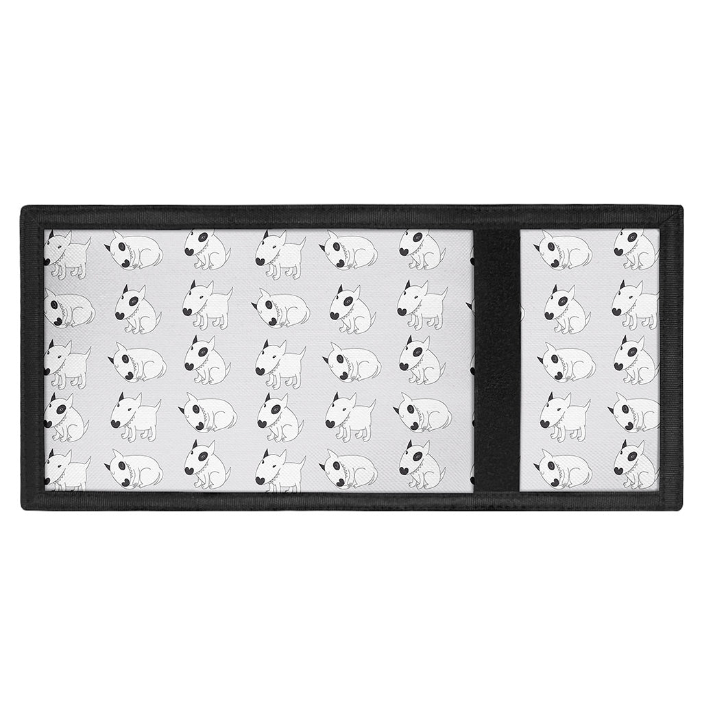 Doodle Bull Terrier Pattern Print Trifold Wallet