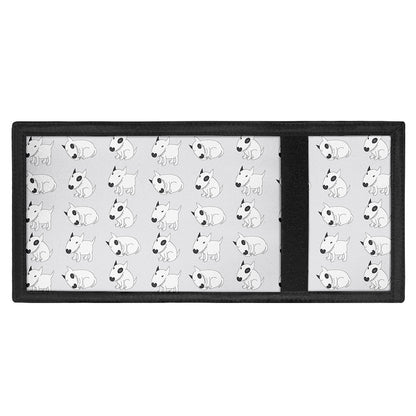 Doodle Bull Terrier Pattern Print Trifold Wallet