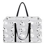 Doodle Bull Terrier Pattern Print Utility Tote Bag