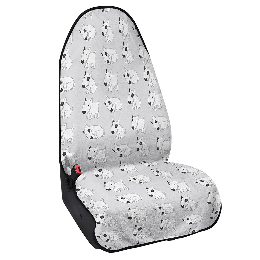 Doodle Bull Terrier Pattern Print Waterproof Car Seat Cover