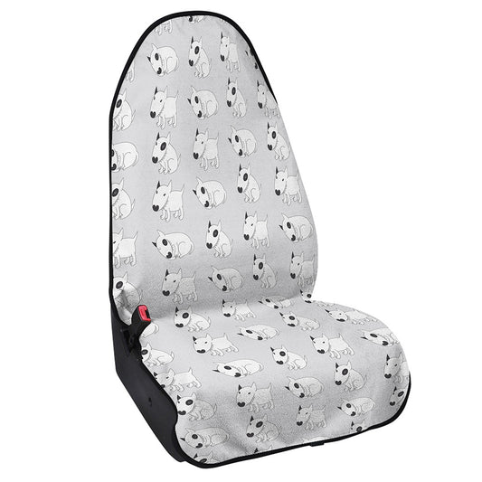 Doodle Bull Terrier Pattern Print Waterproof Car Seat Cover