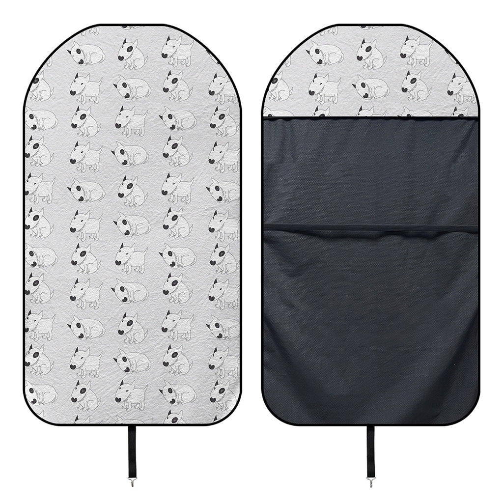Doodle Bull Terrier Pattern Print Waterproof Car Seat Cover