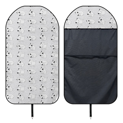 Doodle Bull Terrier Pattern Print Waterproof Car Seat Cover
