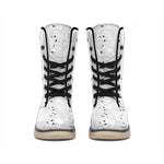 Doodle Bull Terrier Pattern Print Winter Boots