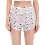 Doodle Bull Terrier Pattern Print Women's Split Running Shorts