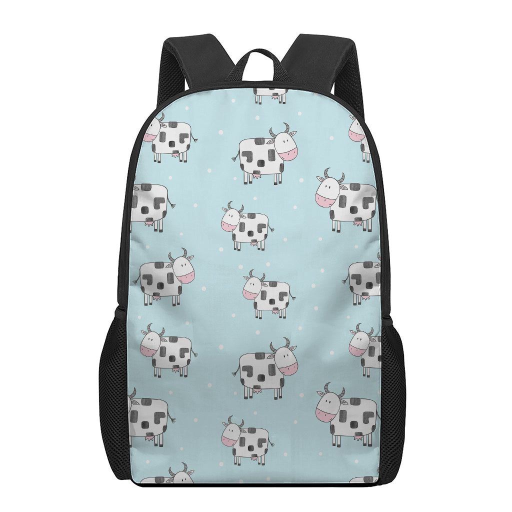Doodle Cow Pattern Print 17 Inch Backpack