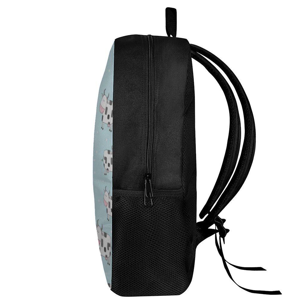 Doodle Cow Pattern Print 17 Inch Backpack
