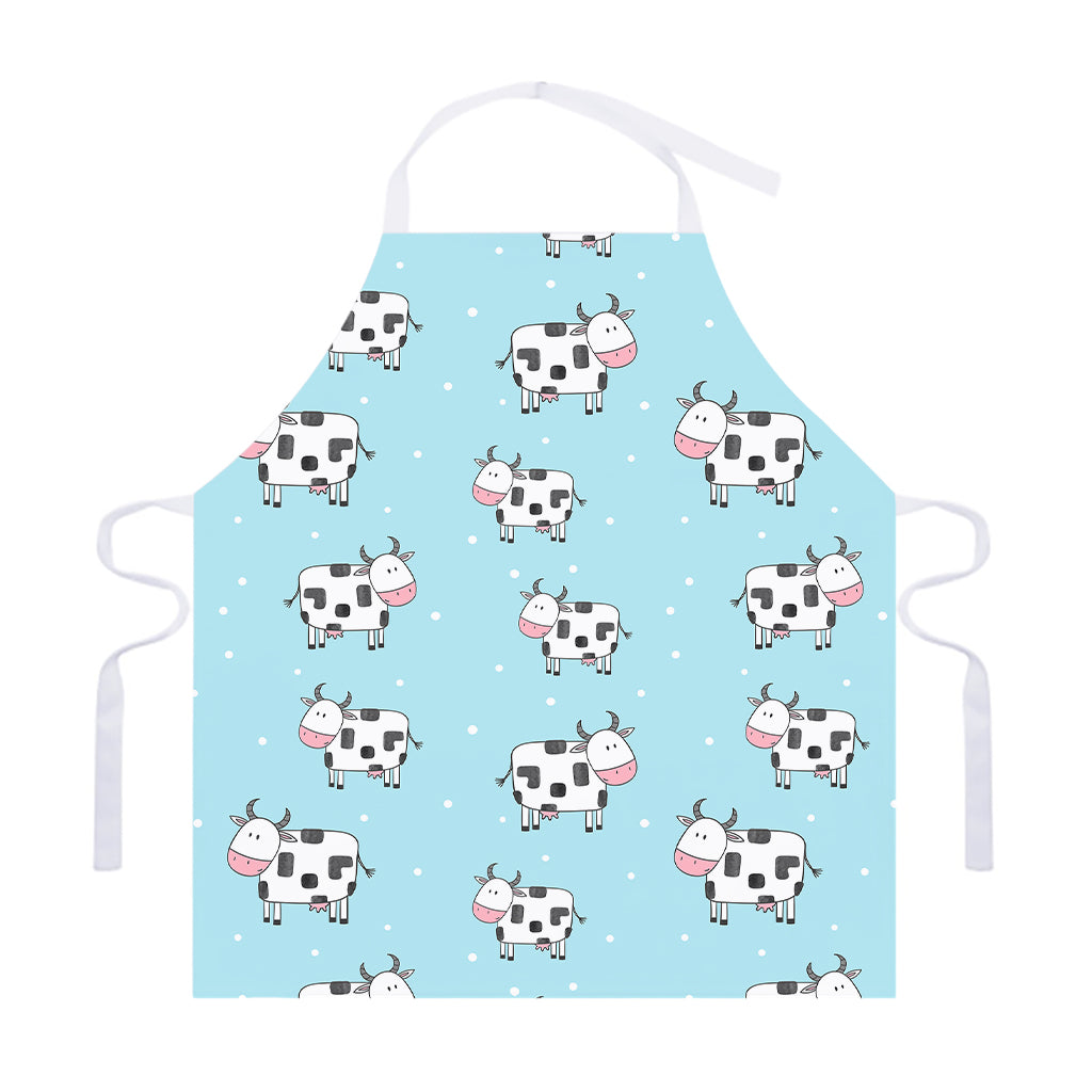 Doodle Cow Pattern Print Adjustable Apron