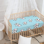Doodle Cow Pattern Print Baby Crib Sheet