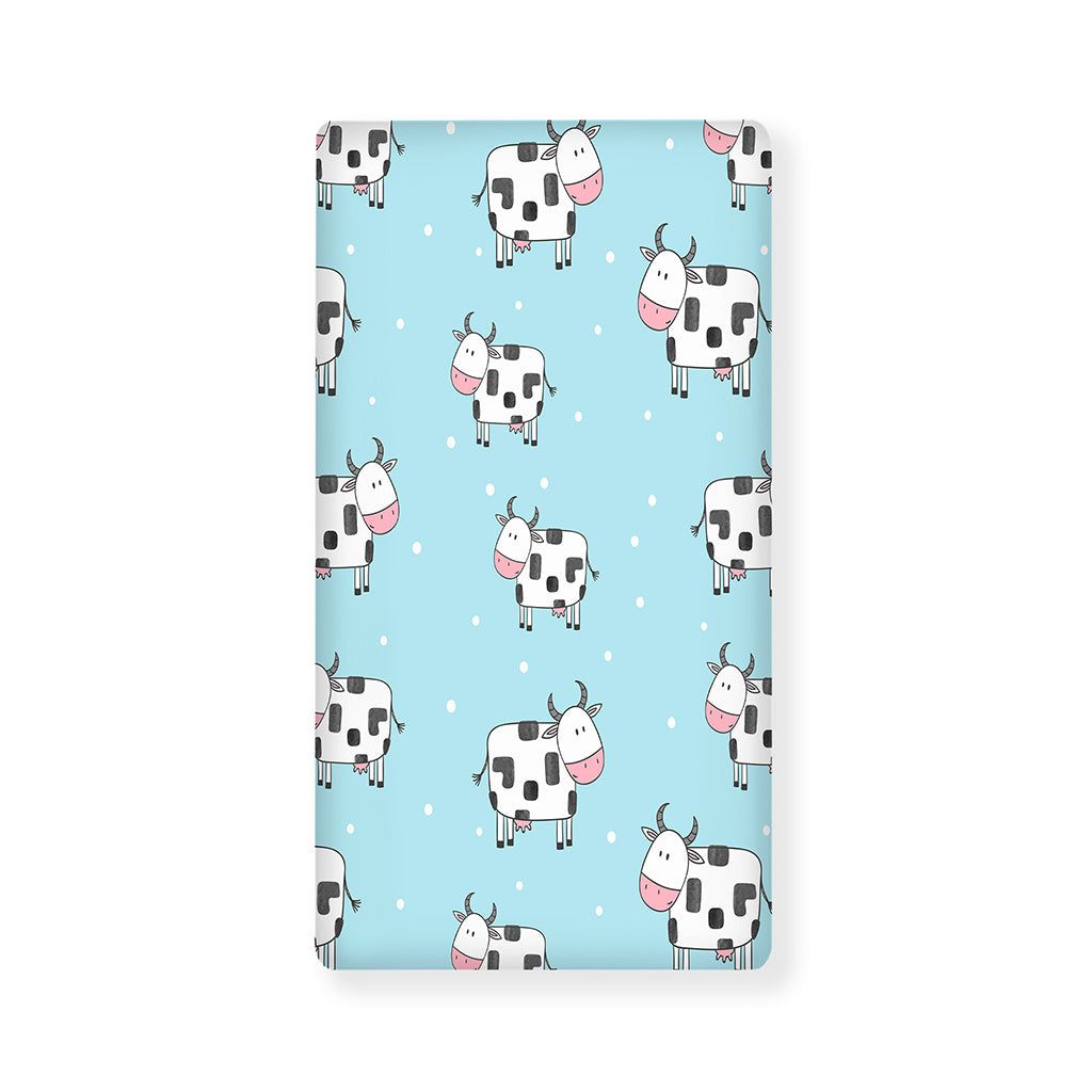 Doodle Cow Pattern Print Baby Crib Sheet