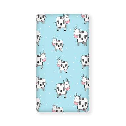 Doodle Cow Pattern Print Baby Crib Sheet