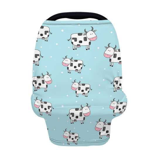 Doodle Cow Pattern Print Baby Seat Cover