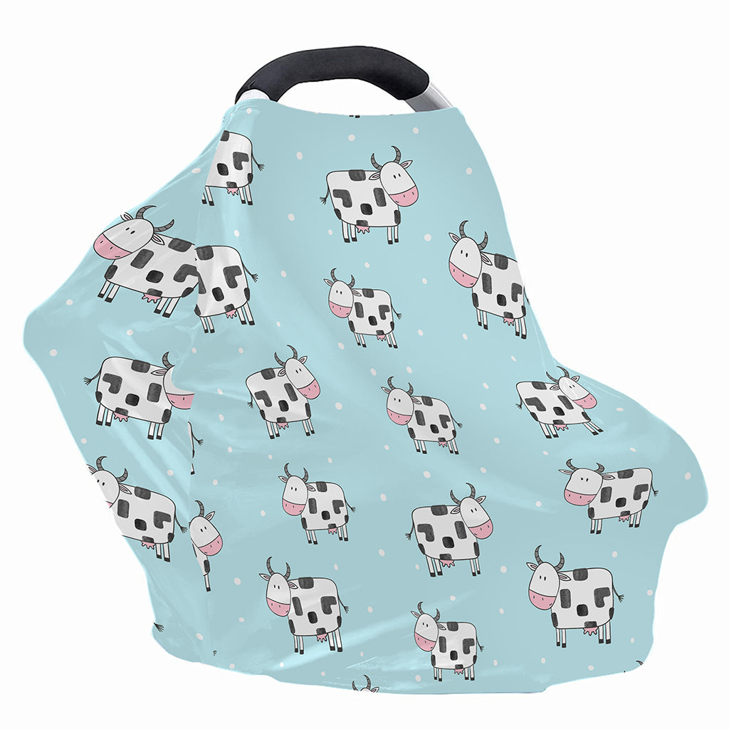 Doodle Cow Pattern Print Baby Seat Cover