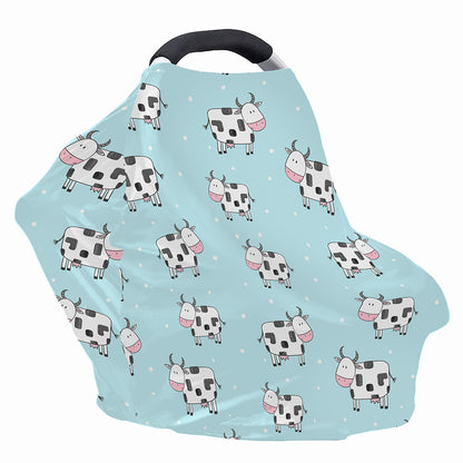 Doodle Cow Pattern Print Baby Seat Cover