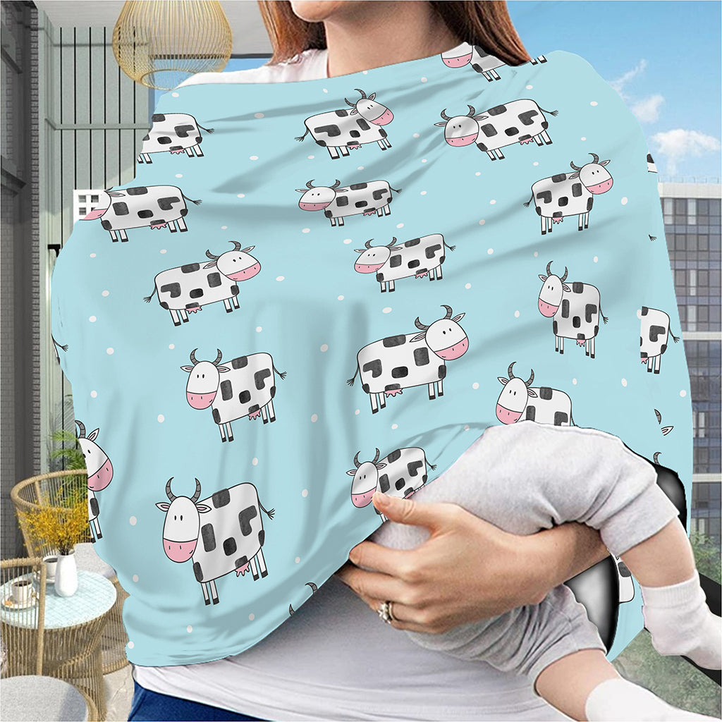 Doodle Cow Pattern Print Baby Seat Cover