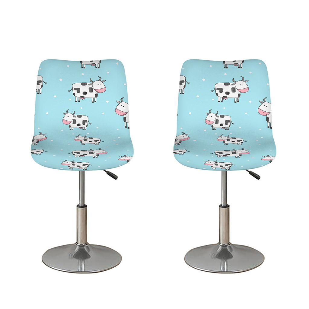 Doodle Cow Pattern Print Bar Stool Covers