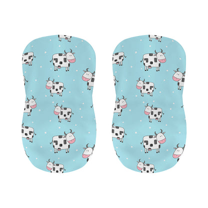 Doodle Cow Pattern Print Bar Stool Covers