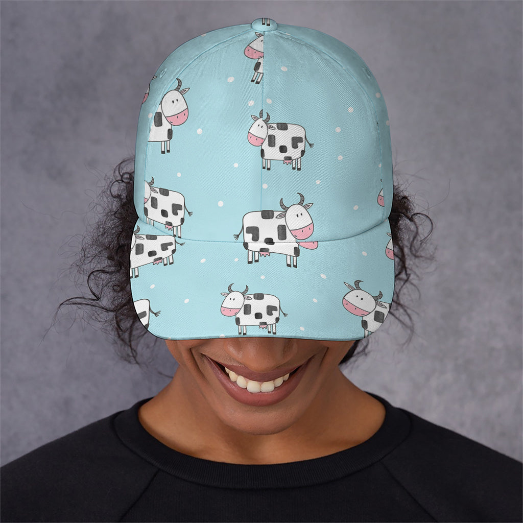 Doodle Cow Pattern Print Baseball Cap