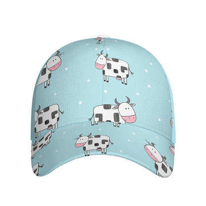 Doodle Cow Pattern Print Baseball Cap