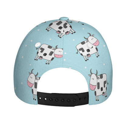 Doodle Cow Pattern Print Baseball Cap
