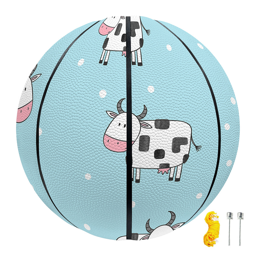 Doodle Cow Pattern Print Basketball