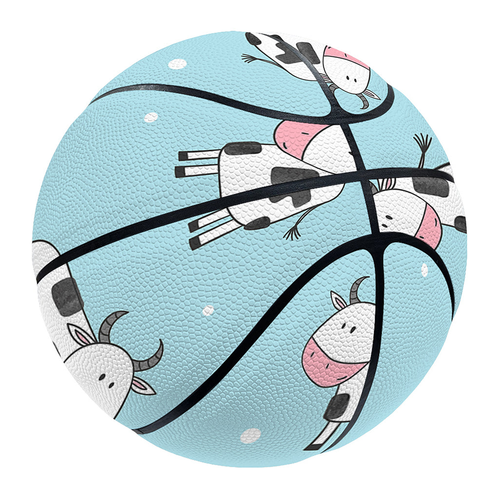 Doodle Cow Pattern Print Basketball