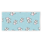 Doodle Cow Pattern Print Beach Towel