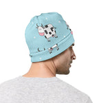 Doodle Cow Pattern Print Beanie
