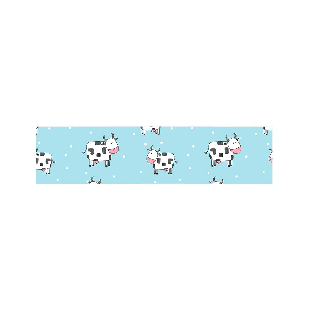 Doodle Cow Pattern Print Bed Runner