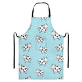 Doodle Cow Pattern Print Bib Apron With Pocket