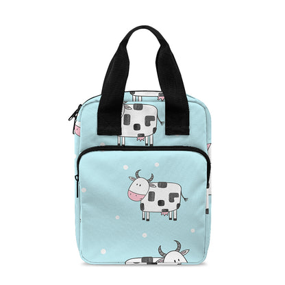 Doodle Cow Pattern Print Bible Tote Bag