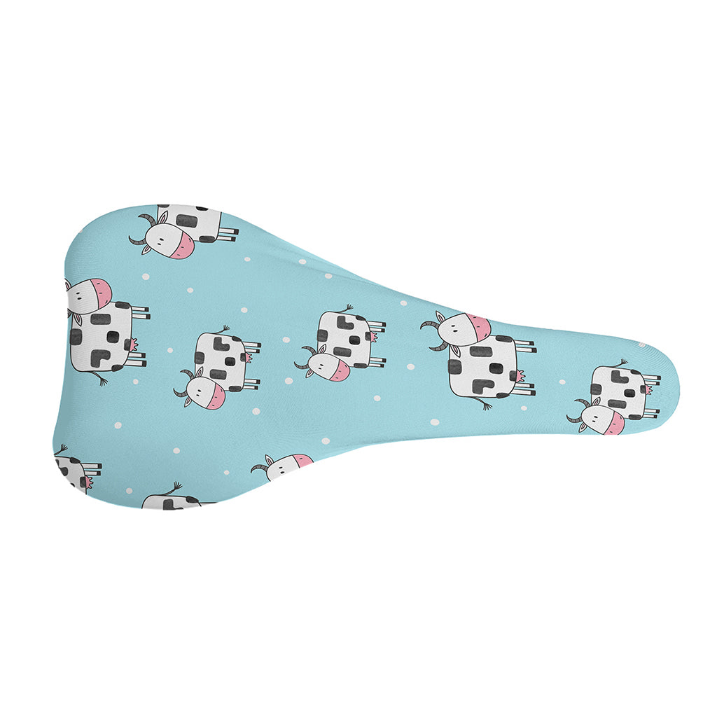 Doodle Cow Pattern Print Bicycle Seat Cover