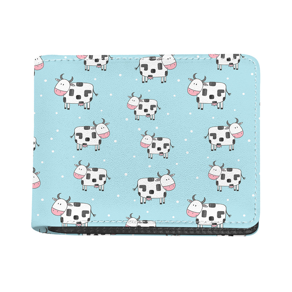 Doodle Cow Pattern Print Bifold Wallet