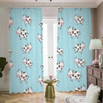 Doodle Cow Pattern Print Blackout Pencil Pleat Curtains