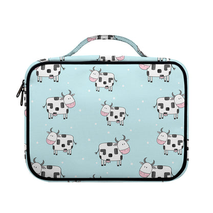 Doodle Cow Pattern Print Briefcase Bible Bag