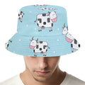 Doodle Cow Pattern Print Bucket Hat