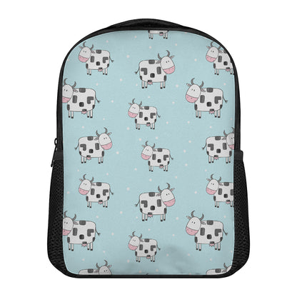 Doodle Cow Pattern Print Casual Backpack