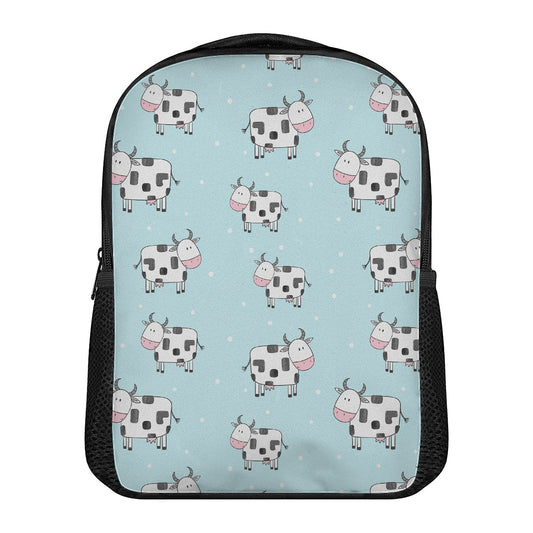 Doodle Cow Pattern Print Casual Backpack
