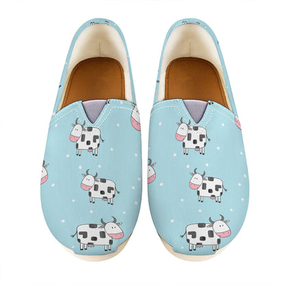 Doodle Cow Pattern Print Casual Shoes