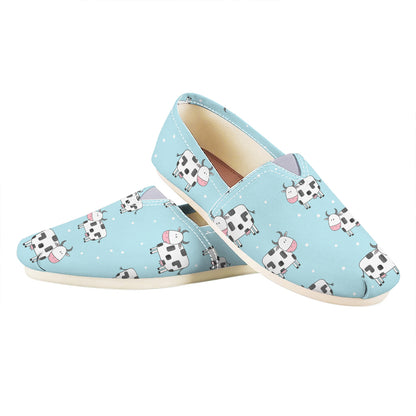 Doodle Cow Pattern Print Casual Shoes
