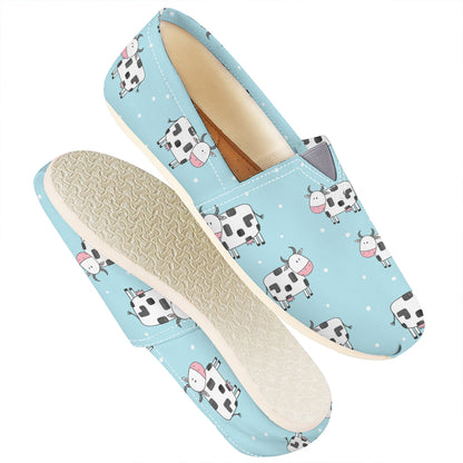 Doodle Cow Pattern Print Casual Shoes
