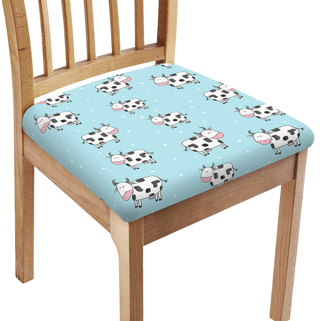 Doodle Cow Pattern Print Chair Cushion Cover