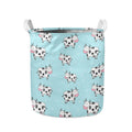 Doodle Cow Pattern Print Collapsible Laundry Basket