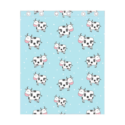 Doodle Cow Pattern Print Curtain