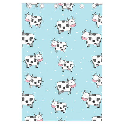 Doodle Cow Pattern Print Curtain