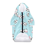 Doodle Cow Pattern Print Dog Zip Up Hoodie
