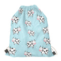 Doodle Cow Pattern Print Drawstring Bag